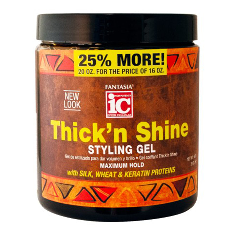 Fantasia Ic Thick N Shine Hair Styling Gel Jar 20 Oz